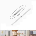 Tringles � rideaux sans per�age ajustable 71. 1cm - 119. 3cm blanc anti - glisse montage rapide pour ...