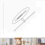Tringles  rideaux sans perage ajustable blanc 55. 8cm - 88. 9cmanti - drapantpour placard armoire ...