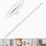 Tringles � rideaux sans per�age extra longueur 81. 2cm - 149. 8cm blanctension r�glablepour placard chambre ...