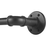 Tringle rideau style industriel noire obscurcissant pour rideaux � oeillets rail montage mural et au ...