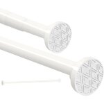 Tringle � rideau t�lescopique extensible en acier inoxydable - sans per�age - pour salle de bain placard ...