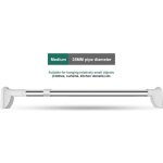 Tringle  vtements tlescopique - inox - 50 - 80 cm - rglable - salle de bain - support durable