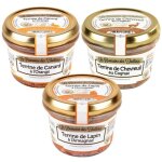 Trio de terrines - chevreuil / canard / lapin sans conservateurs artificiels 3 bocaux de 180g pour un ...