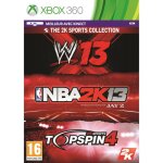 Triple pack sport:nba 2k13 + wwe 13 + top spin 4 / x360 Triple pack sport:nba 2k13 + wwe 13 + top spin 4 / x360