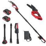 Trononneuse 2 en 1 haute puissance de 1500w scie  perche tlescopique de 37 m avec 2 batterie 21v pour ...