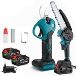 Trononneuse 8 pouce + scateur lectrique sans fil 30mm 2 vitesses - 2x 1. 5ah batteries