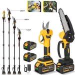 Trononneuse elagueuse lectrique 6 pouce sur perche tlescopique 104 - 200cm scateur 30mm - mellwin ...