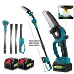 Tronçonneuse elagueuse électrique sur perche 6 pouce 2m perche dextension - onegreen - 2x 3ah batteries ... Tronçonneuse elagueuse électrique sur perche 6 pouce 2m perche dextension - onegreen - 2x 3ah batteries ...