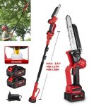 Tronçonneuse elagueuse électrique sur perche 8 pouce 2m perche dextension - onevan - 2x 3ah batteries ... Tronçonneuse elagueuse électrique sur perche 8 pouce 2m perche dextension - onevan - 2x 3ah batteries ...
