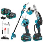 Tronçonneuse elagueuse sur perche 8 pouce + 28mm sécateur électrique sans fil 1. 7m perche dextension ... Tronçonneuse elagueuse sur perche 8 pouce + 28mm sécateur électrique sans fil 1. 7m perche dextension ...