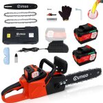 Tron�onneuse �lectrique sans fil 12 pouces outigo batteries2 * 4000mah moteur 700w 2 cha�nes + 1 plaques ...