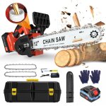 Tron�onneuse �lectrique sans fil 18500r 12pouces 21v 3. 0ah batteries rechargeable 2 cha�nes pour couper ...