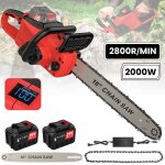 Tron�onneuse �lectrique sans fil 21 v - moteur sans balais 2000 w autolubrifiante id�ale pour la coupe ...