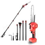 Trononneuse lectrique tlescopique sans fil 8 pouce 2. 25m ple dextension - onevan - sans batterie ...
