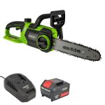 Tron�onneuse sans fil 18v - longueur de coupe 23cm - protection main - etui de protection lame - batterie ...