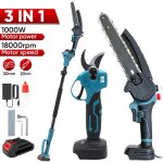 Trononneuse tlescopique sans fil 21v scateur lectrique et 2 batteries moteur brushless perche extensible ...