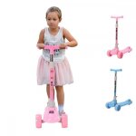 Trotinette enfant 2 ans - mipan - trottinette 3 roues - roues lumineuses - pliable - r�glable en hauteur ...