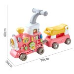 Trotteur 5 en 1 pour bb vitesse rglable comprend des jouets et de la musique convient aux bbs de ...