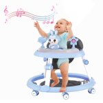 Trotteur b�b� 2 en 1 convertible en table dactivit�s avec roues silencieuses et design compact pour petits ...
