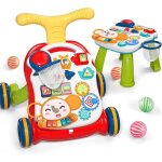 Trotteur bebe 2 en 1 �l�phant jouet d?�veil trotteur bebe fille gar�on table d?activit�s et jeu de basket ...