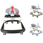 Trotteur b�b� 4 - en - 1 noir - noir - avec plateau multi - activit�s interactive avec musique amovible ...