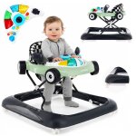 Trotteur b�b� - 6 - 12 mois - r�glage en hauteur but�es anti - chute pliable - sauge - noir