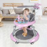 Trotteur bébé evolutif 3 en 1 avec lumières et musique - pliable et portable - rose - 70 * 70 * 91cm ... Trotteur bébé evolutif 3 en 1 avec lumières et musique - pliable et portable - rose - 70 * 70 * 91cm ...