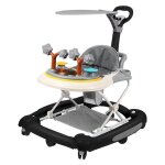 Trotteur pour b�b� pliable - avec auvent et bo�te � musique - poign�e de pouss�e haute - 69x74x83 cm ...