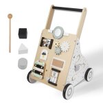 Trotteur en bois montessori pour b�b� avec centre dactivit� et roues caoutchout�es aide stable pour les ...