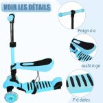 Trottinette 3 en 1 si�ge 2 en 1 scooter portable s�re et robuste cadeau pour enfants convient pour 1 ...