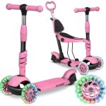 Trottinette 3 roues ricokids todi - rose