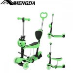 Trottinette 5 en 1 pour enfants - mengda - avec sige - patinette rglable en hauteur - led roues - plateau ...