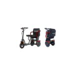 Trottinette �lectrique 3 roues pmr stable noir et rouge et s�niors bola