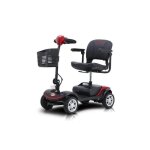 Trottinette �lectrique compacte � quatre roues pour une autonomie de 15 km 300 w rouge
