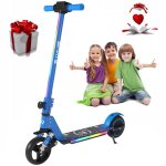 Trottinette lectrique enfants 6 - 12 ans - elscoot - nons colors - 130w - pliable - cran lcd - bleu ...