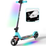 Trottinette lectrique enfants avec amortisseurs - nons colors - 130w - pliable scooter - cran lcd ...