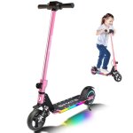 Trottinette �lectrique s5 rose enfants et adolescents avec absorption des chocs130w14km / hlcd pliable ...
