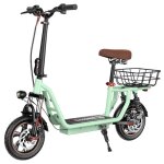 Trottinette �lectrique iscooter i12 avec si�ge panier arri�re - moteur 500 w - batterie 36v 75ah - pneu ...