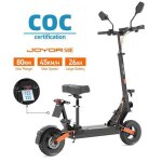 Trottinette �lectrique joyor s8e 800w - batterie 48v 26ah autonomie de 80 km vitesse de 45 km / h selle ...