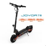 Trottinette �lectrique joyor t10 double moteur 2000 w 10 pouces tout - terrain avec batterie 60 v 18 ...