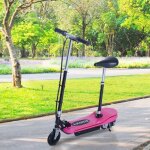 Trottinette �lectrique pliable 120 w enfant 7 � 12 ans lumi�re led hauteur guidon et selle r�glable 10 ...