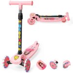 Trottinette enfant - pimpimsky - 3 roues led - pliable - hauteur guidon r�glable 60 - 76 cm - max 100 ...