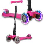 Trottinette - eden tm - 3 roues - guidon réglable - led lumineuses - rose Trottinette - eden tm - 3 roues - guidon réglable - led lumineuses - rose