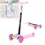Trottinette enfants trottinette 3 roues � lumi�res led 4 hauteur r�glable plateau antid�rapant scooter ...