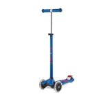 Trottinette enfant 3 roues - micro - maxi deluxe - bleu led - guidon rglable - 5 ans et plus