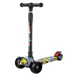 Trottinette pour enfants trottinette freestyle  hauteur rglable pour 3  12 ans avec 3 roues led clignotante ...