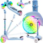 Trottinette enfant - lumi ride - 3 roues 7 couleurs led 20 programmes - 3 + ans 50 kg pliable rglable ...
