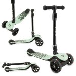 Trottinette enfant - momi - san - pliable - led dans les roues - guidon r�glable 3 hauteurs
