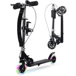 Trottinette enfant - pliable - led roues clignotantes - hauteur r�glable - 100 kg max