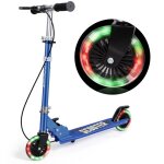 Trottinette enfant trotinette pliable avec 2 roues led lumineuses 4 rglables en hauteur pour garons ...